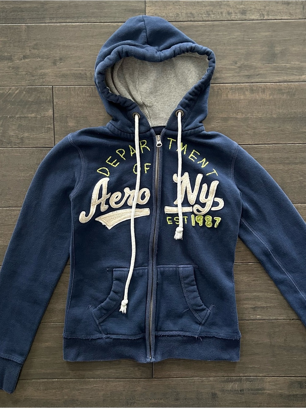 Vintage Aeropostale Blue Zip-Up Hoodie